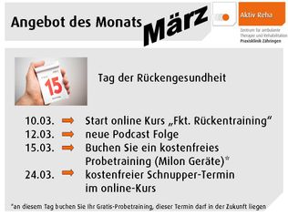 Aktiv Reha GmbH Angebot März 2022