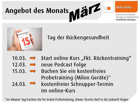Aktiv Reha GmbH Angebot März 2022