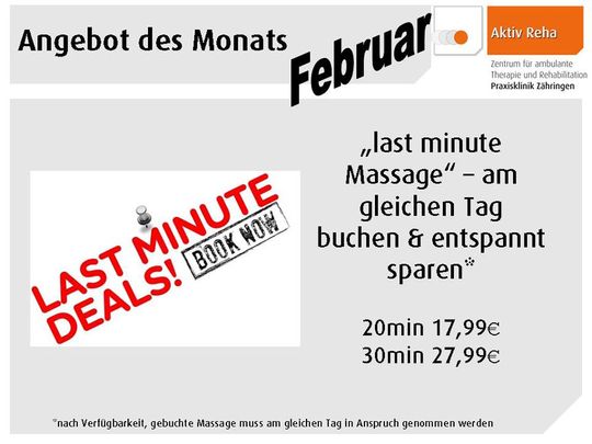 Aktiv Reha GmbH Angebot Februar 2022